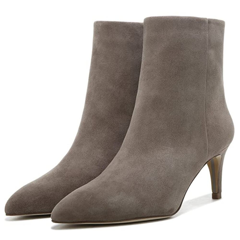 Sam Edelman Womens Ulissa Ankle Booties US 5 Tan Olive Suede Leather Heel NWOB
